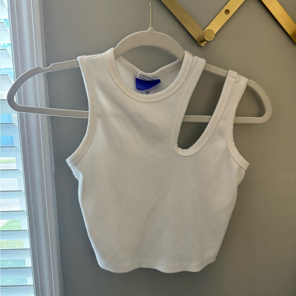 Future Collective Off-White Cut Out Tank Top